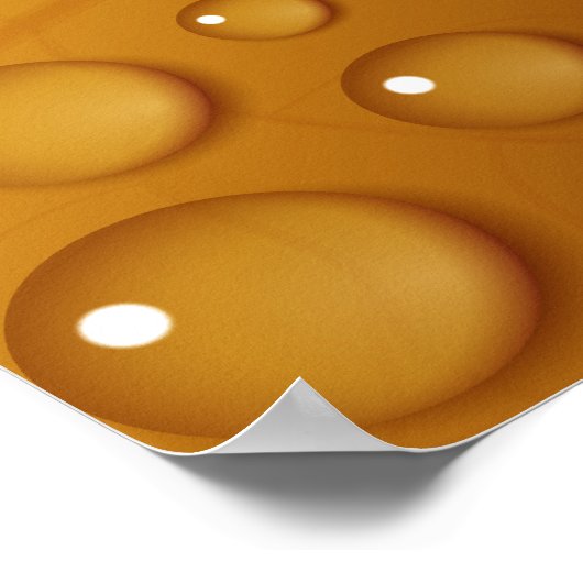 Orangefarbene Wassertropfengewebe Poster (Ecke)