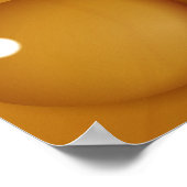 Orangefarbene Wassertropfengewebe Poster (Ecke)