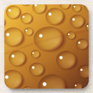 Orangefarbene Wassertropfengewebe Untersetzer