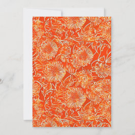 Orangefarbene weiche Blume Einladung