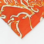 Orangefarbene weiche Blume Fleecedecke (Ecke)