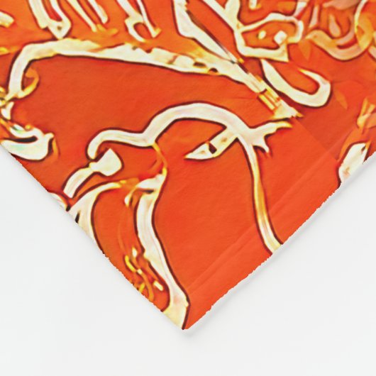 Orangefarbene weiche Blume Fleecedecke (Ecke)