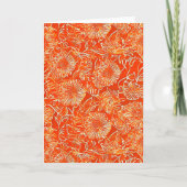 Orangefarbene weiche Blume Karte (Vorderseite)