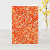 Orangefarbene weiche Blume Karte (Gelbe Blume)