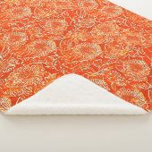 Orangefarbene weiche Blume Sherpadecke (3/4)