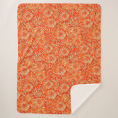 Orangefarbene weiche Blume Sherpadecke (Vorderseite)