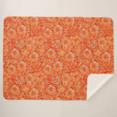 Orangefarbene weiche Blume Sherpadecke (Vorderseite (Horizontal))
