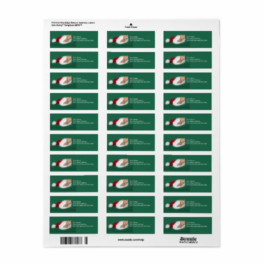 Orangefarbene Weihnachtsmannmütze (Vorne)