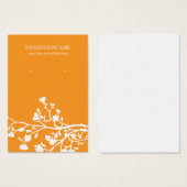 Orangefarbene weiße Blume benutzerdefinierte Earri (Vorne & Hinten)