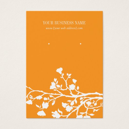 Orangefarbene weiße Blume benutzerdefinierte Earri (Vorderseite)