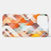 Orangefarbene weiße Geometrie: Polygonaler Hinterg Case-Mate iPhone Hülle (Rückseite (Horizontal))