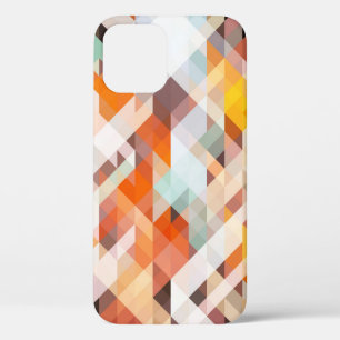 Orangefarbene weiße Geometrie: Polygonaler Hinterg Case-Mate iPhone Hülle