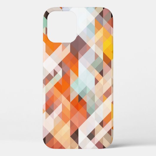 Orangefarbene weiße Geometrie: Polygonaler Hinterg Case-Mate iPhone Hülle (Rückseite)