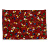 Orangefarbene weiße Schmetterlinge, Smaragd, Sapph Kissenbezug (Rückseite-Rechts)