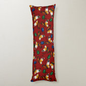 Orangefarbene weiße Schmetterlinge, Smaragd, Sapph Seitenschläferkissen (Rückseite (Vertikal))