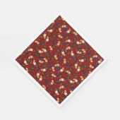 Orangefarbene weiße Schmetterlinge, Smaragd, Sapph Serviette (Ecke)