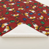 Orangefarbene weiße Schmetterlinge, Smaragd, Sapph Sherpadecke (3/4)