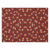 Orangefarbene weiße Schmetterlinge, Smaragd, Sapph Tischdecke (Vorderseite (Horizontal))