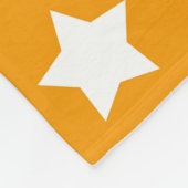 Orangefarbene weiße Sterne Muster dekorativ Fleecedecke (Ecke)