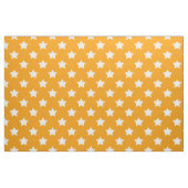 Orangefarbene weiße Sterne Muster dekorativ Textil Stoff (Fat Quarter (45,7 x 55,9 cm))