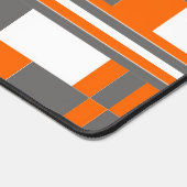 Orangefarbene, weiße Streifen Schreibtischunterlage (Ecke)