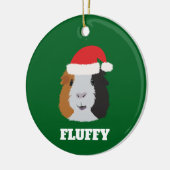 Orangefarbene, weiße und schwarze Guinea Keramik Ornament (Links)