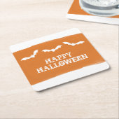 Orangefarbene weiße Wasserfarben Halloween Rechteckiger Pappuntersetzer (angewinkelt)