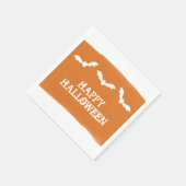 Orangefarbene weiße Wasserfarben Halloween Serviette (Ecke)