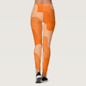 Orangefarbene Wellen Leggings (Rückseite)