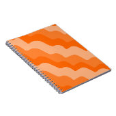 Orangefarbene Wellen Notizblock (Rechte Seite)