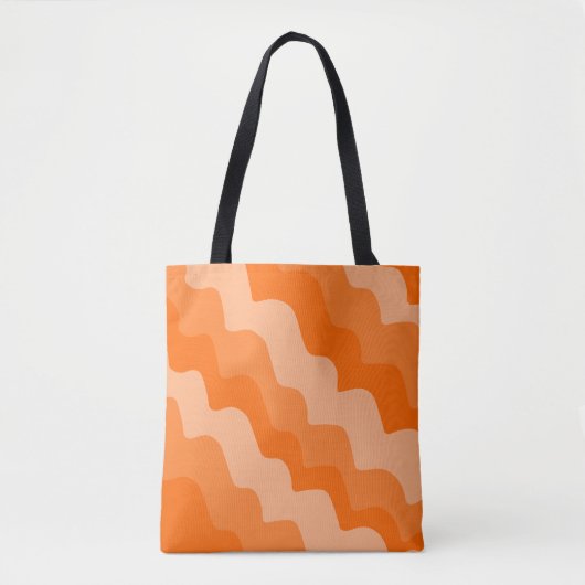 Orangefarbene Wellen Tasche (Vorderseite)