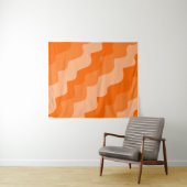 Orangefarbene Wellen Wandteppich (Beispiel (Horizontal))