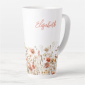 Orangefarbene Wildblume Milchtasse (Rechte Ecke)