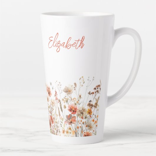 Orangefarbene Wildblume Milchtasse (Rechts)