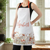 Orangefarbene Wildblume Schürze