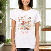 Orangefarbene Wildblume T-Shirt