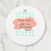 Orangefarbene Wolken funkeln blinkende kleine Ster Geschenkanhänger (Vorderseite)