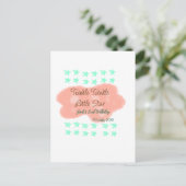 Orangefarbene Wolken funkeln blinkende kleine Ster Postkarte (Stehend Vorderseite)