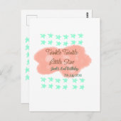 Orangefarbene Wolken funkeln blinkende kleine Ster Postkarte (Vorne/Hinten)