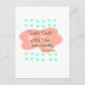 Orangefarbene Wolken funkeln blinkende kleine Ster Postkarte (Vorderseite)