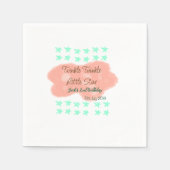 Orangefarbene Wolken funkeln blinkende kleine Ster Serviette (Vorderseite)