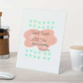 Orangefarbene Wolken funkeln blinkende kleine Ster Sockelschild (In SItu)