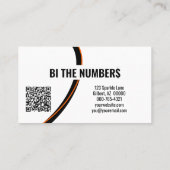 Orangefarbene Zahlen auf dem benutzerdefinierten s Visitenkarte (Rückseite)