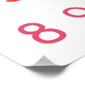 Orangefarbene Zahlen Null 0 bis 10 Kinderzimmer Le Poster (Ecke)