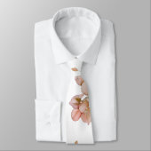 Orangefarbene, zarte Baumblüten Krawatte (Gebunden)