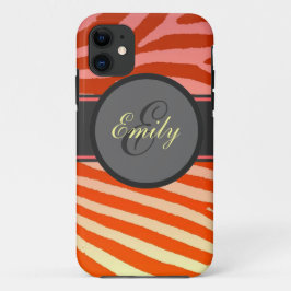 Orangefarbene Zebrastreifen mit individuellem iPho Case-Mate iPhone Hülle
