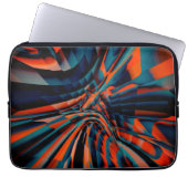 Orangefarbene zeichn von Quadraten, die auf der ge Laptopschutzhülle (Vorderseite)