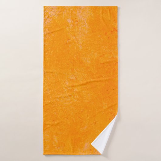 Orangefarbene Zementoberfläche, abstraktes Muster  Badehandtuch (Badehandtuch)