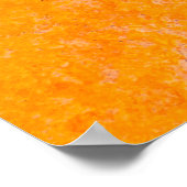 Orangefarbene Zementoberfläche, abstraktes Muster  Poster (Ecke)