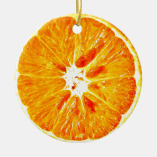 Orangefarbene Zierobjekte Keramikornament